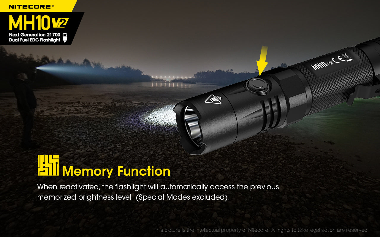 Nitecore MH10V2 EDC USB-C Rechargeable Torch 11