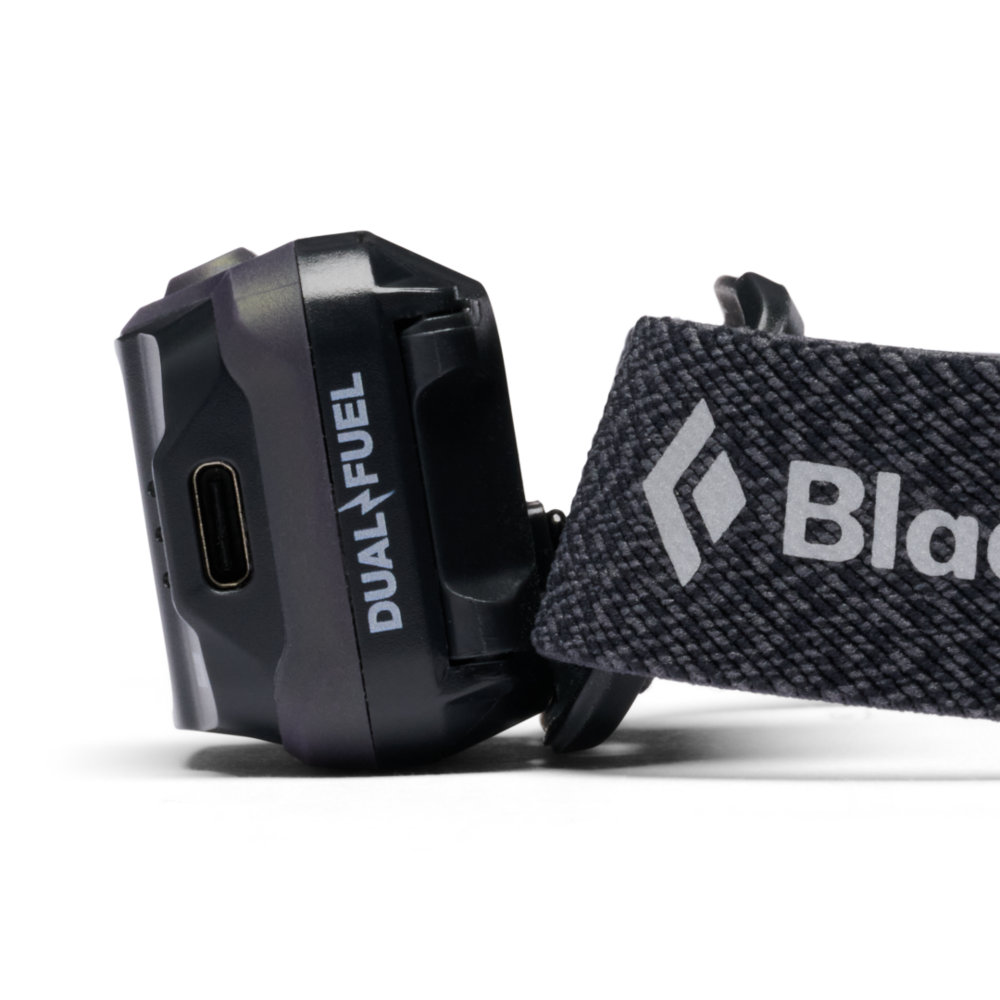 Black Diamond Cosmo Headlamp in Black, side angle 3