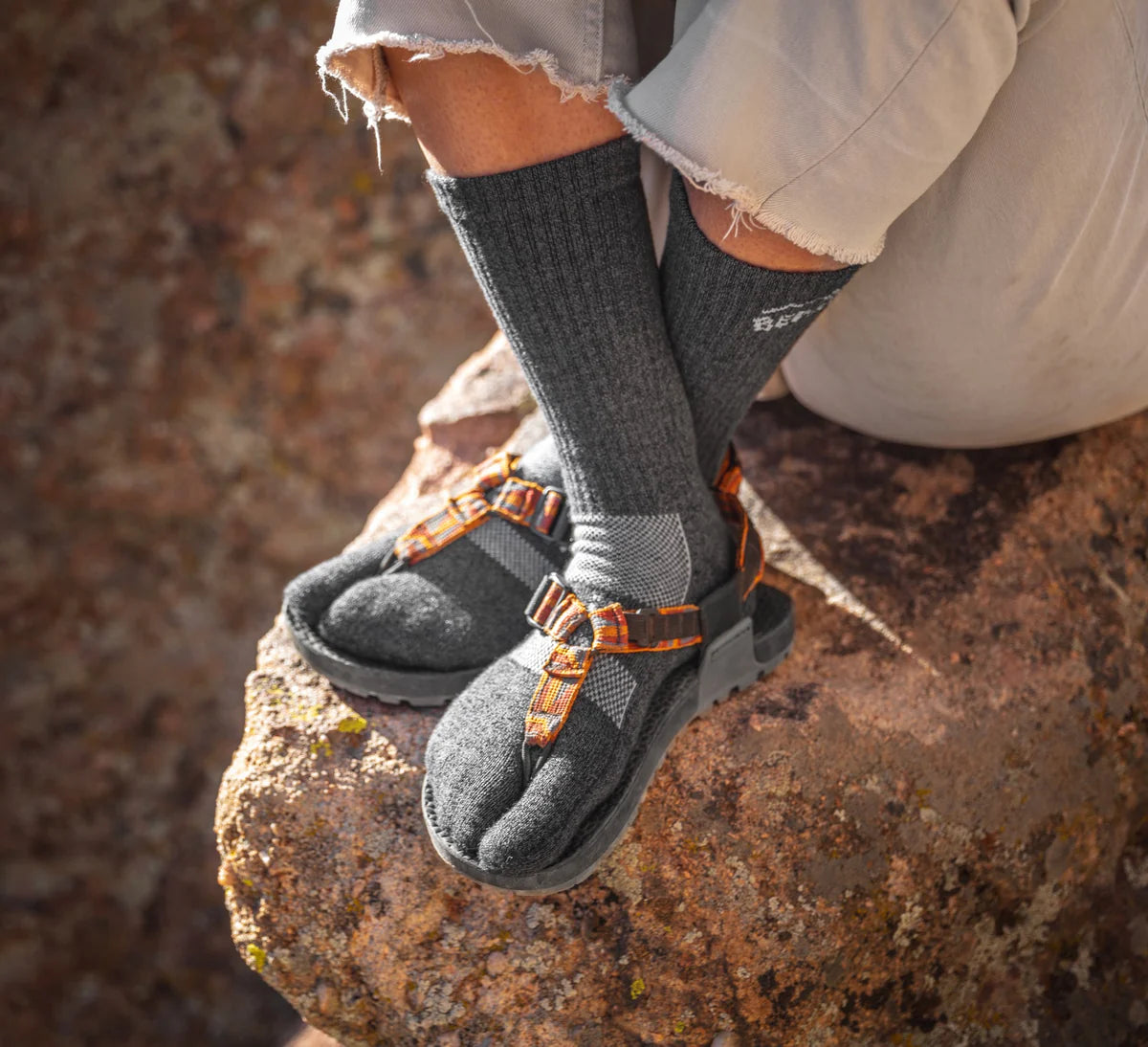 Bedrock X Injinji Performance Split-Toe Socks - Crew