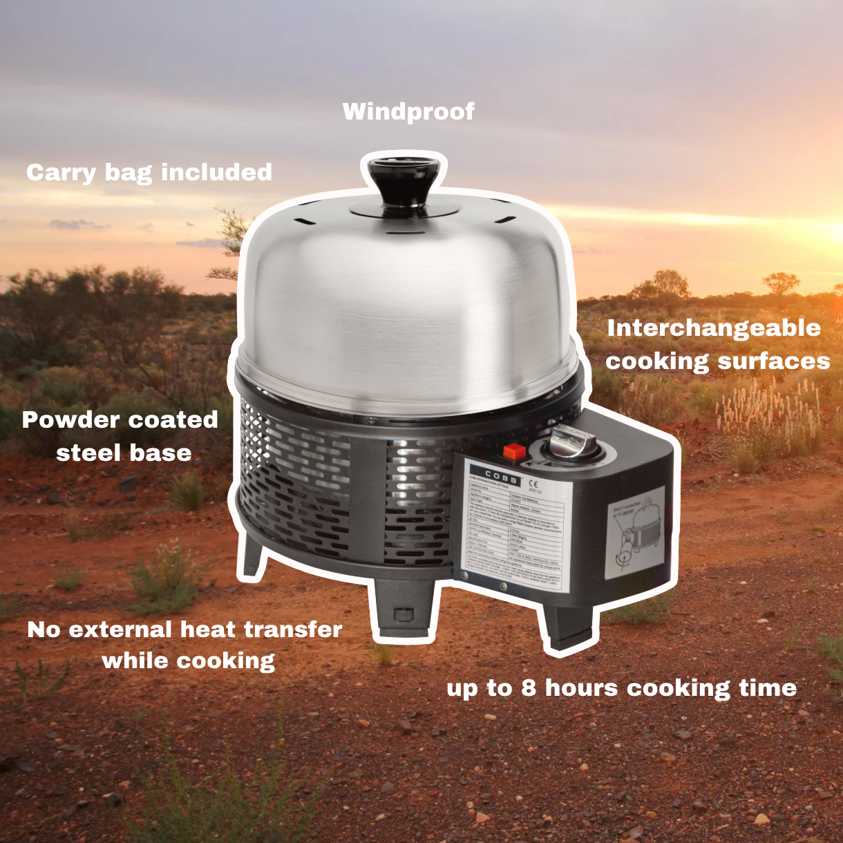 Cobb Grill black features