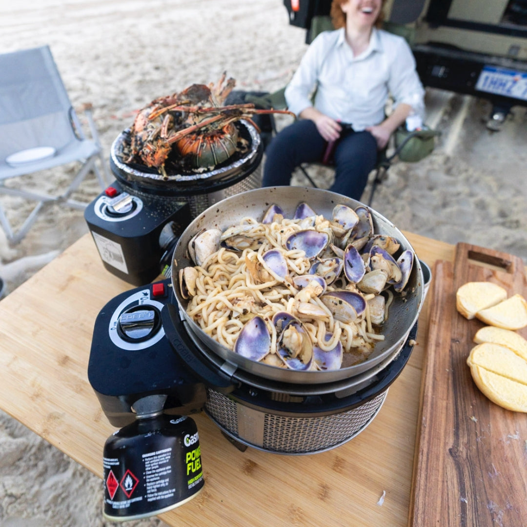 Cobb Grill cooking seafood 