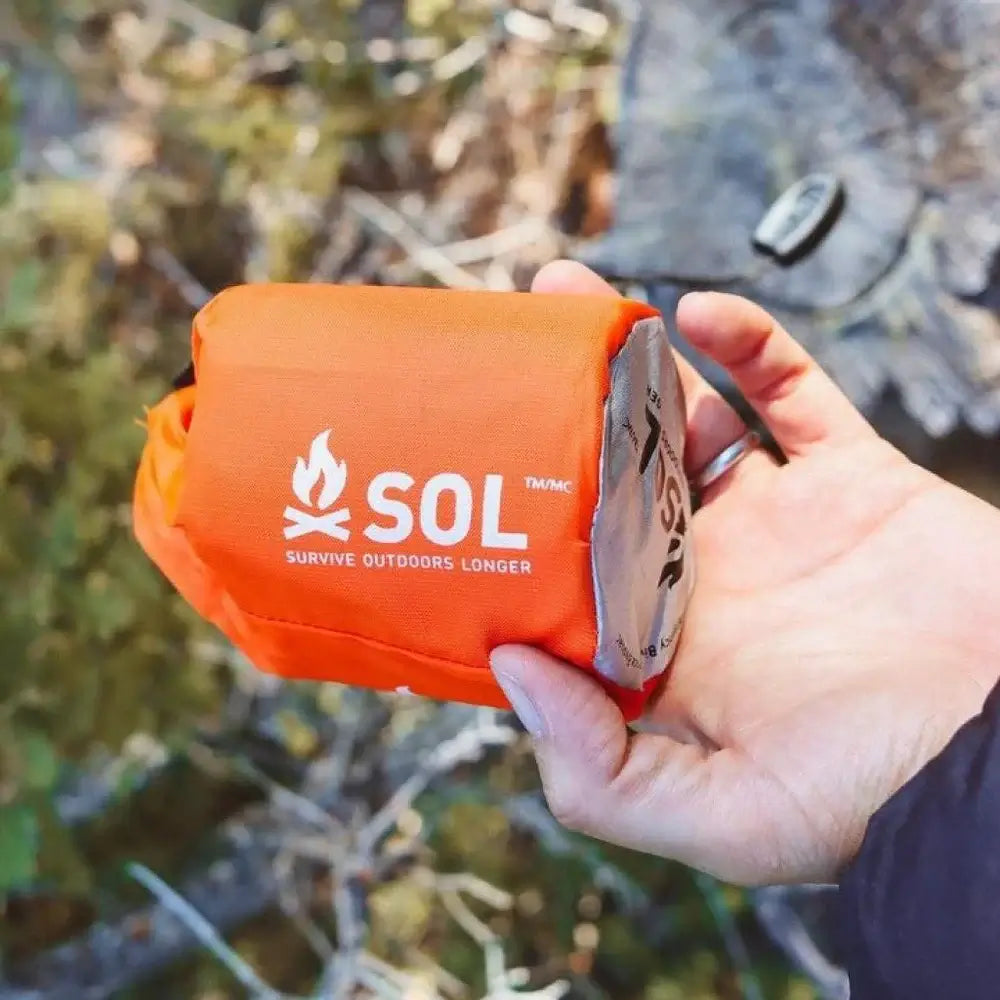 SOL Emergency Bivvy with Rescue Whistle - Orange 3