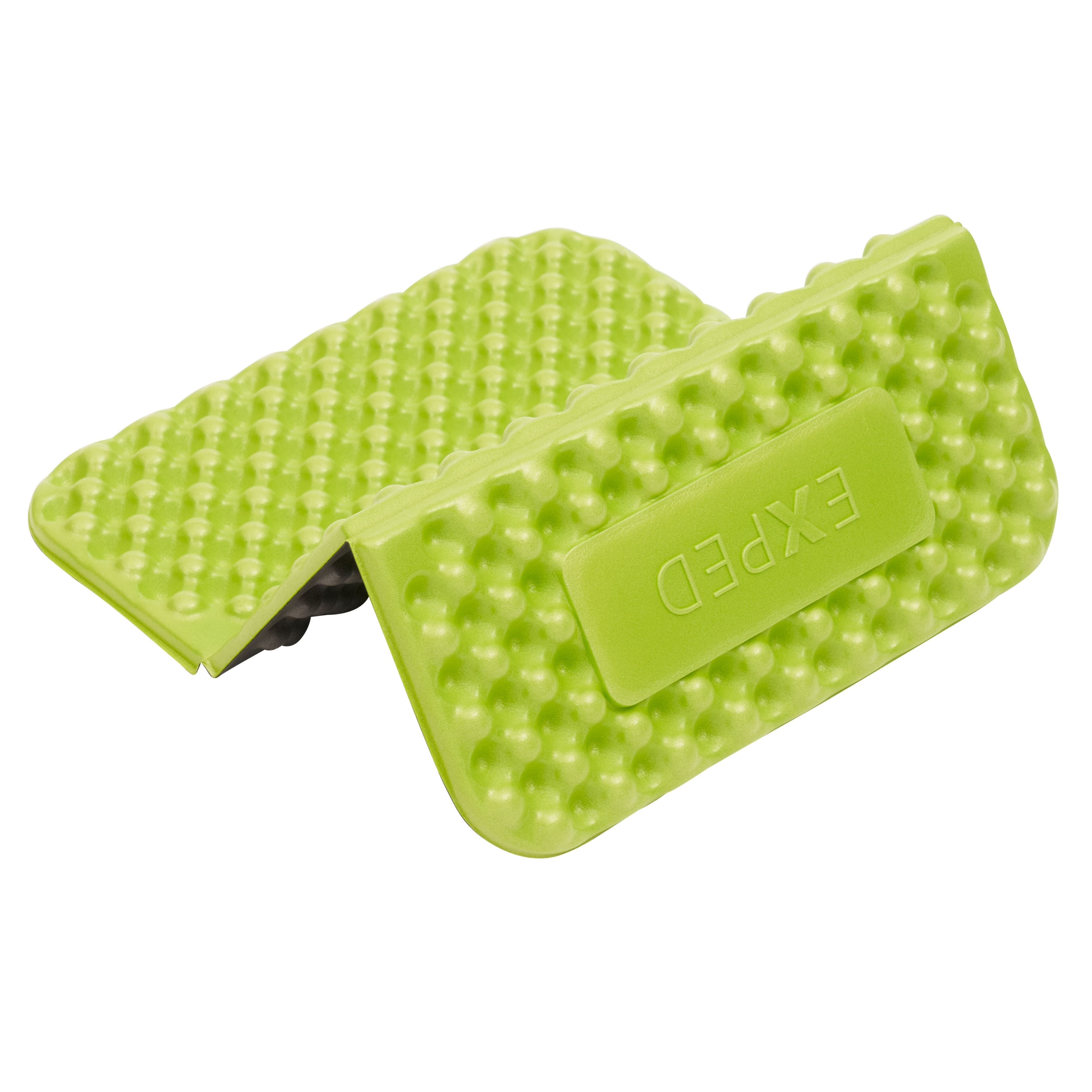 Green textured sit pad with 'EXPED' branding on a white background