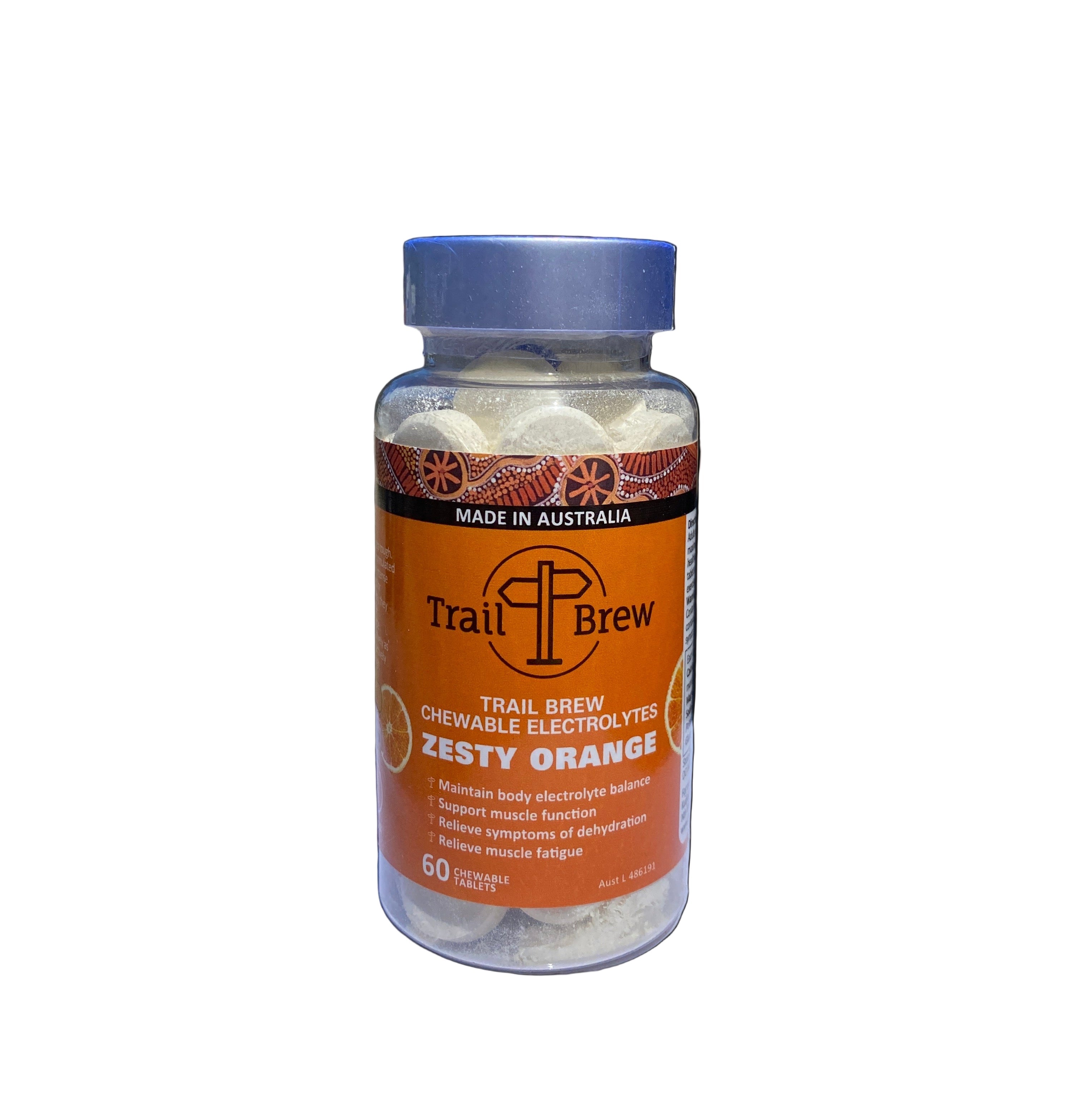 Trail Brew Chewable Electrolyte Tablets - Zesty Orange 2
