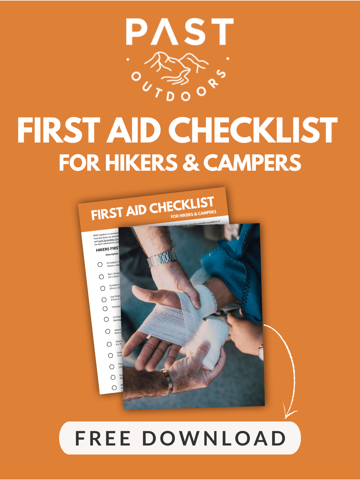 FREE DOWNLOAD! First Aid Checklist for Hikers & Campers PDF
