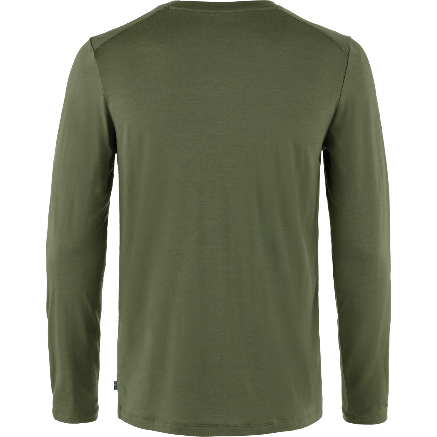 Green long-sleeve shirt on a white background