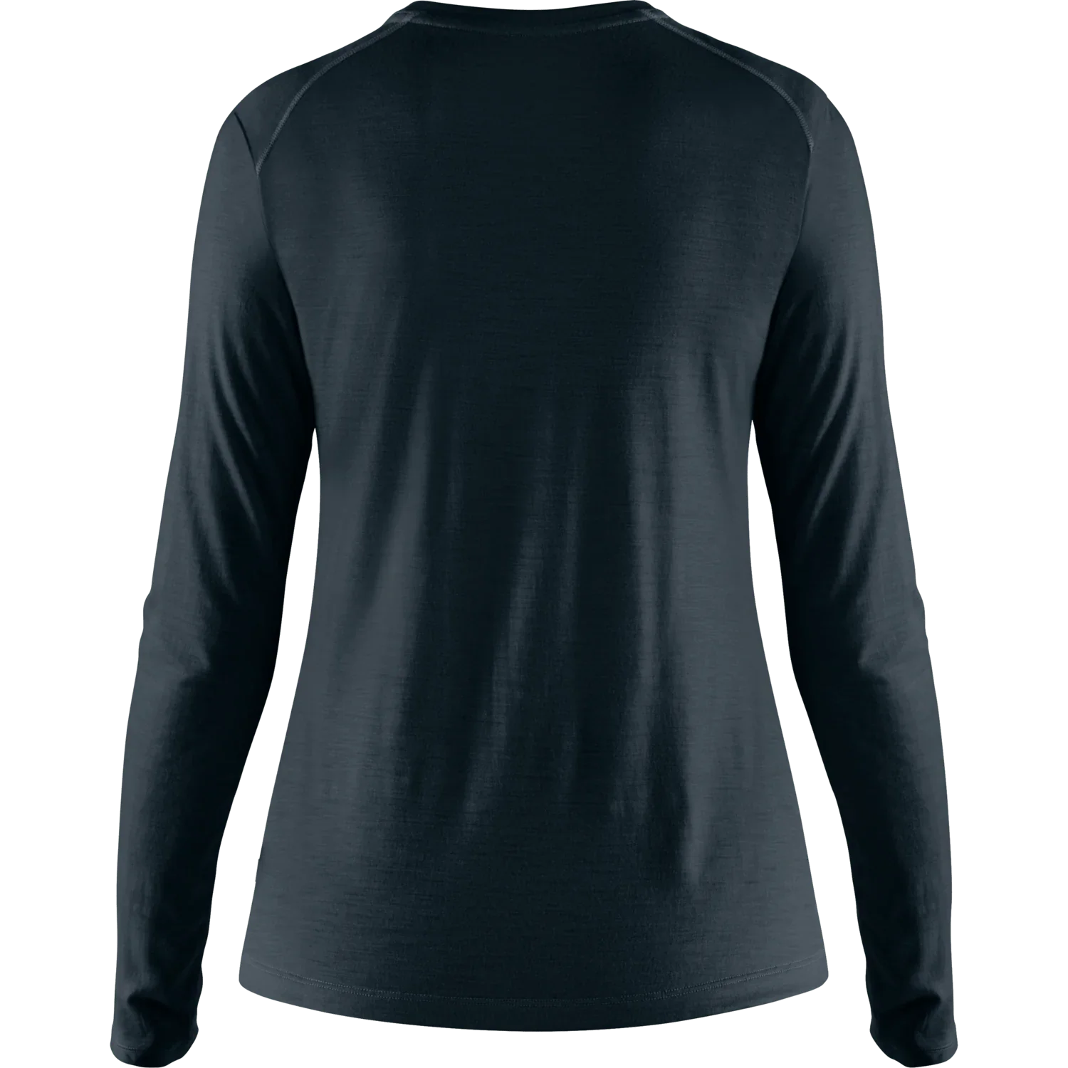 Navy long-sleeve shirt on a white background