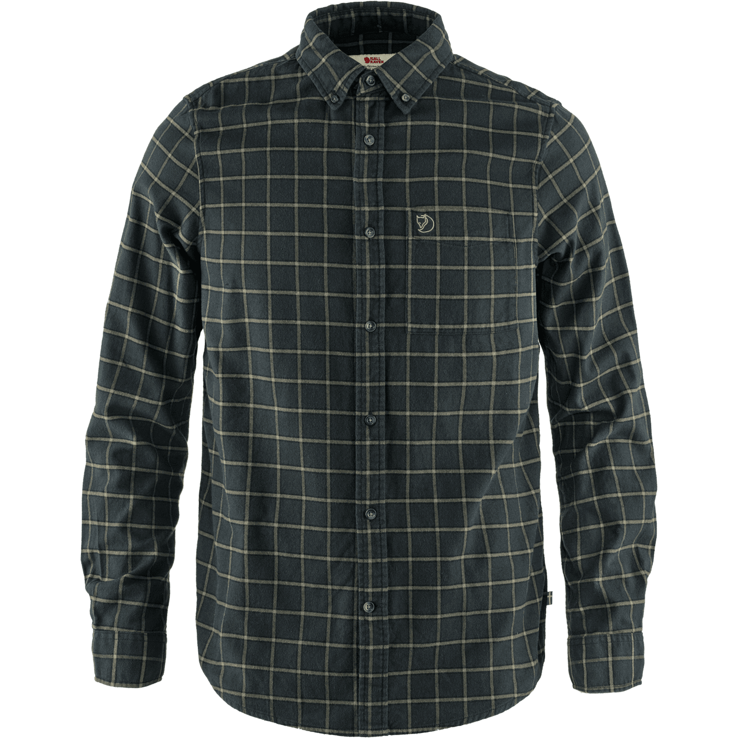Fjällräven Övik Men's Flannel Shirt - Dark Grey 1