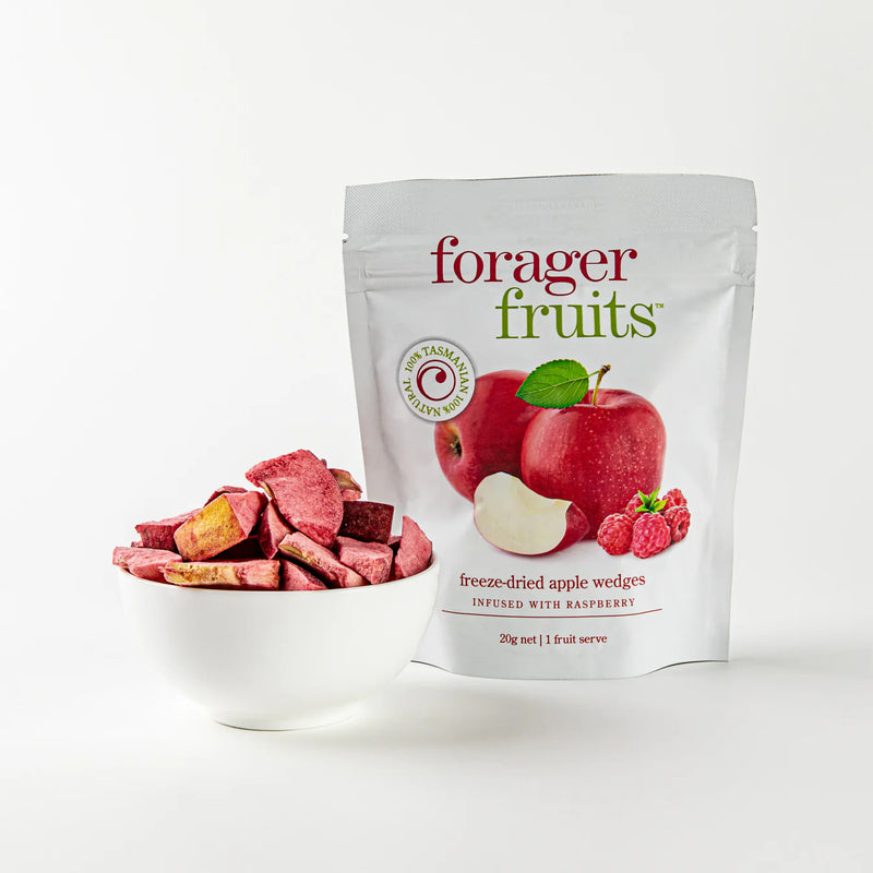 Forager Fruits Freeze Dried Raspberry infused Apple Wedges