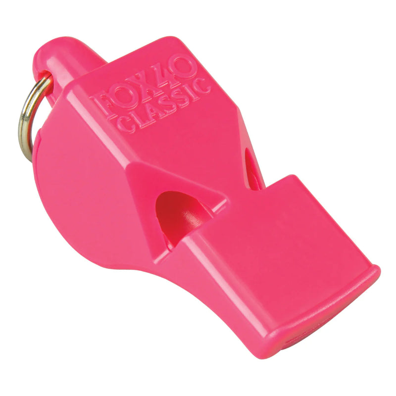 pink whistle on a white background
