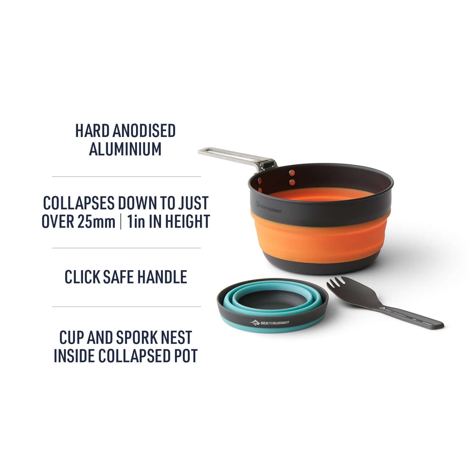 Sea to Summit Collapsible Frontier One Pot Cook Set 3 Piece 2