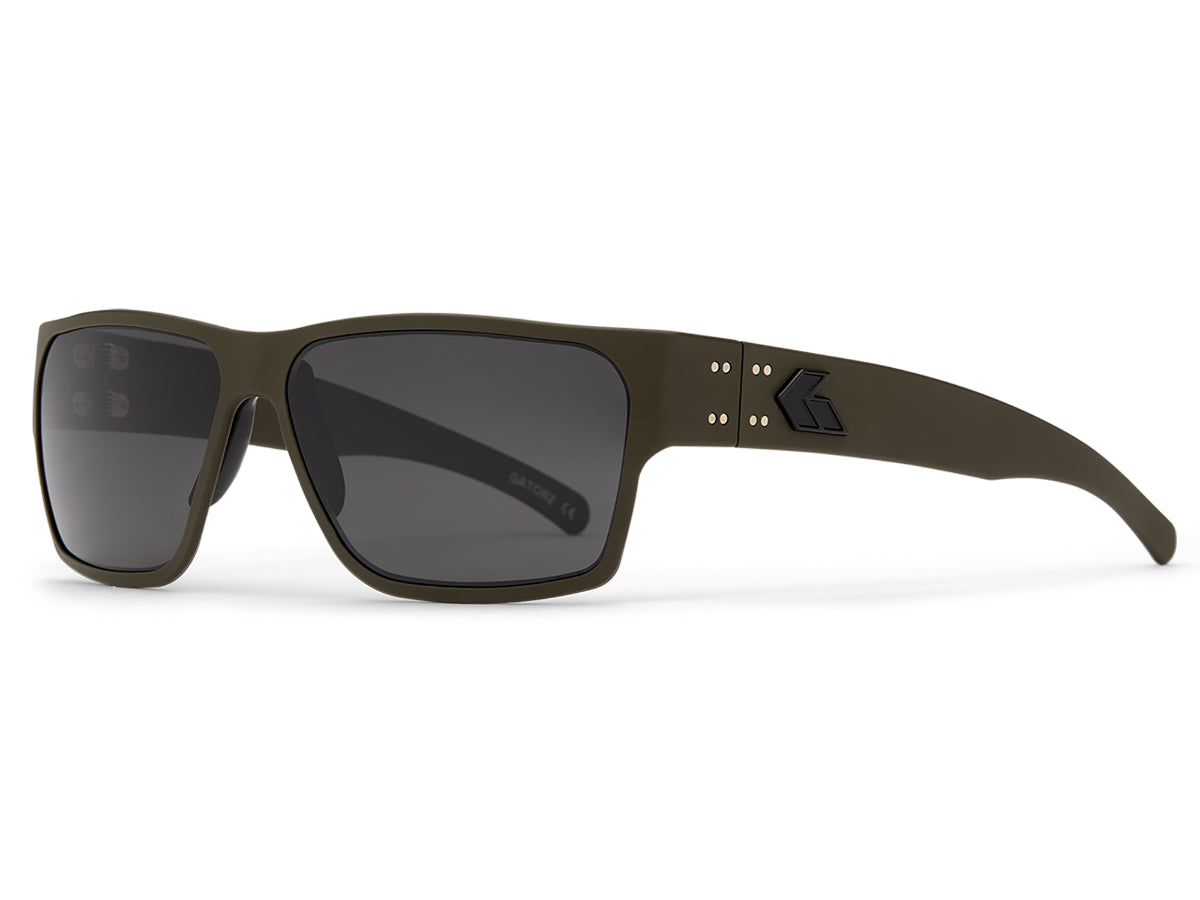 A pair of Gatorz Delta Polarized sunglasses with a square frame and dark lenses.