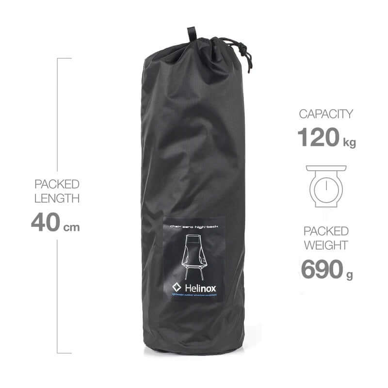 Helinox Chair Zero High Back - Packed Dimensions 3