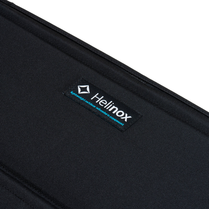 CLose up of the Helinox logo on the Table Four 