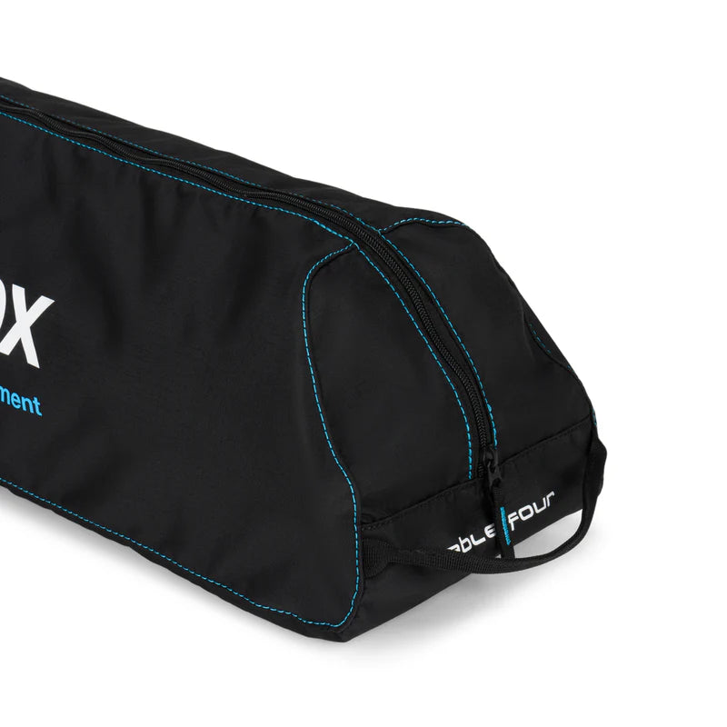 Black bag with visible branding on a white background