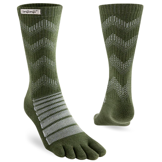 Injinji Outdoor Midweight Crew Wool Toe Socks