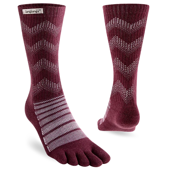 Injinji Outdoor Midweight Crew Wool Toe Socks 3