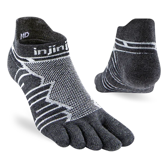 Injinji Ultra Run No-Show Wool Toe Socks 1