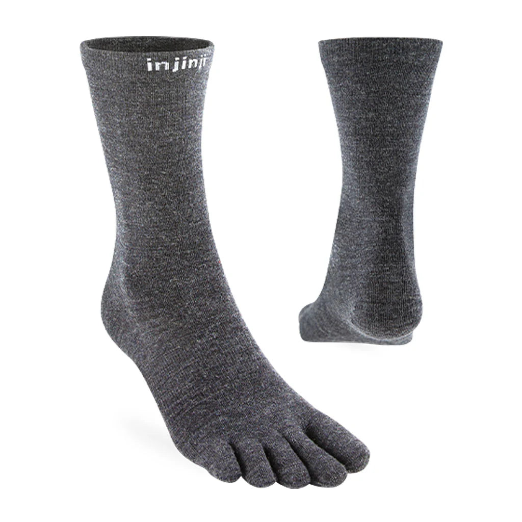 Injinji Liner Ultra Thin Crew Toe Socks - Wool