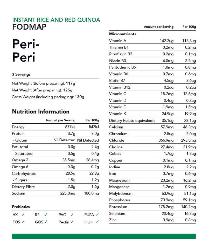 Radix Nutrition Instant Rice and Red Quinoa Superfoods