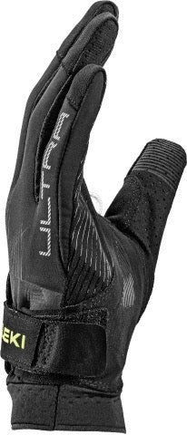 Black glove with 'Leki' branding on a white background