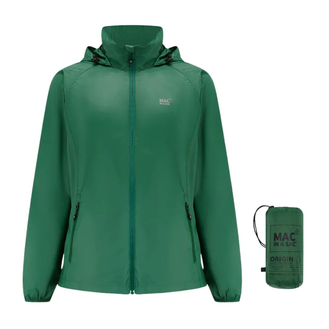 Mac in a Sac Origin 2 Packable Rain Jacket Forest Green 2