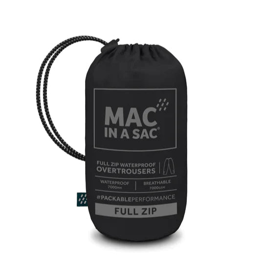 The black Mac in a Sac stuff sack with a white background