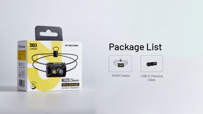 Nitecore NU20 Compact Lightweight Headlamp 360 Lumens