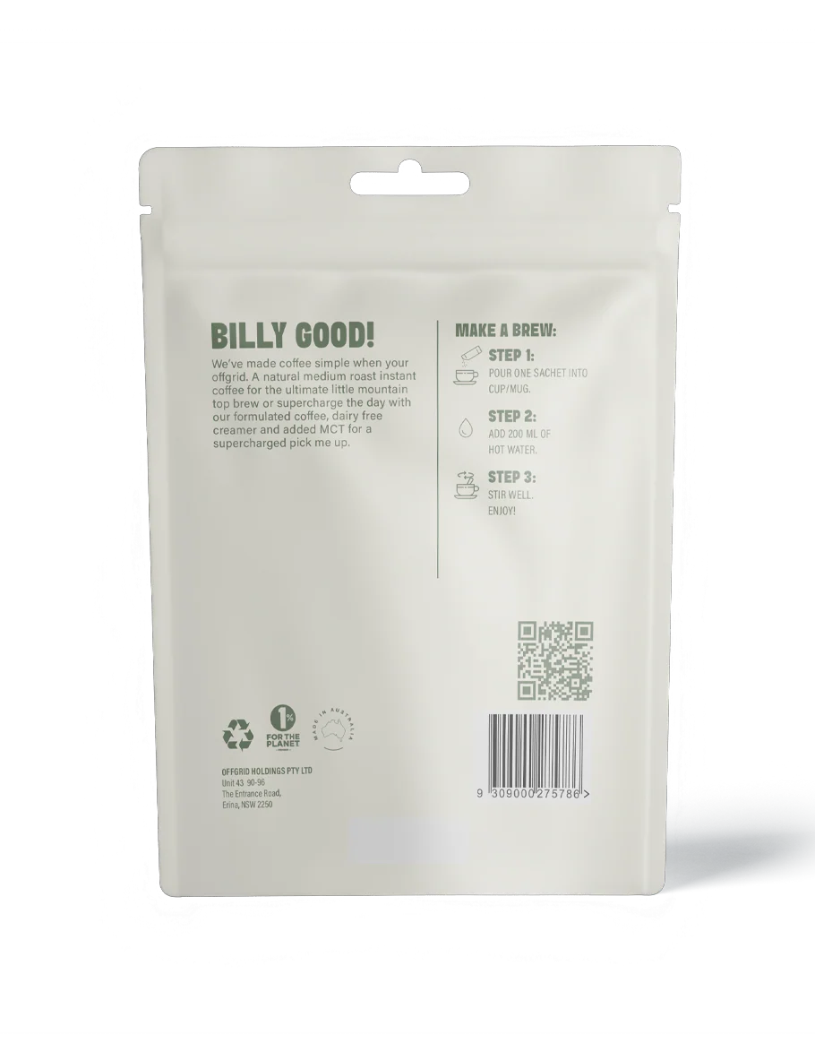 Offgrid Billy Instant Coffee 8 Pack