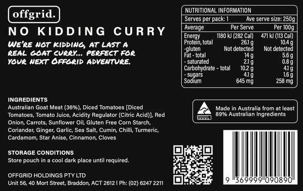 Offgrid No Kidding Curry