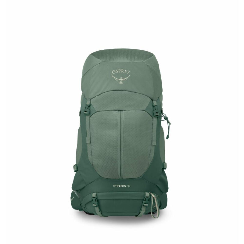 Green Osprey backpack on a white background