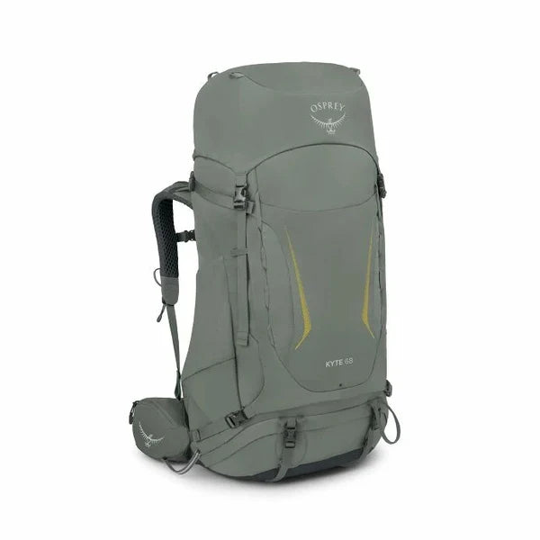 Gray Osprey backpack on a white background