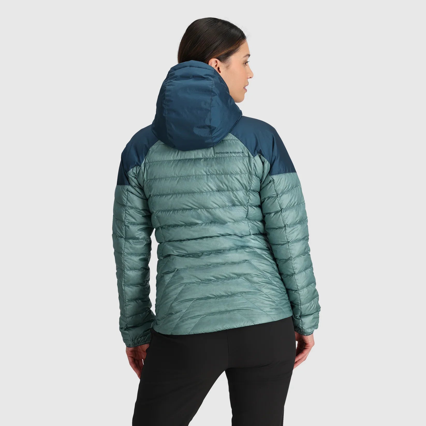 Outdoor Research Women's Helium Down Hoodie - Neptune Harbour 5