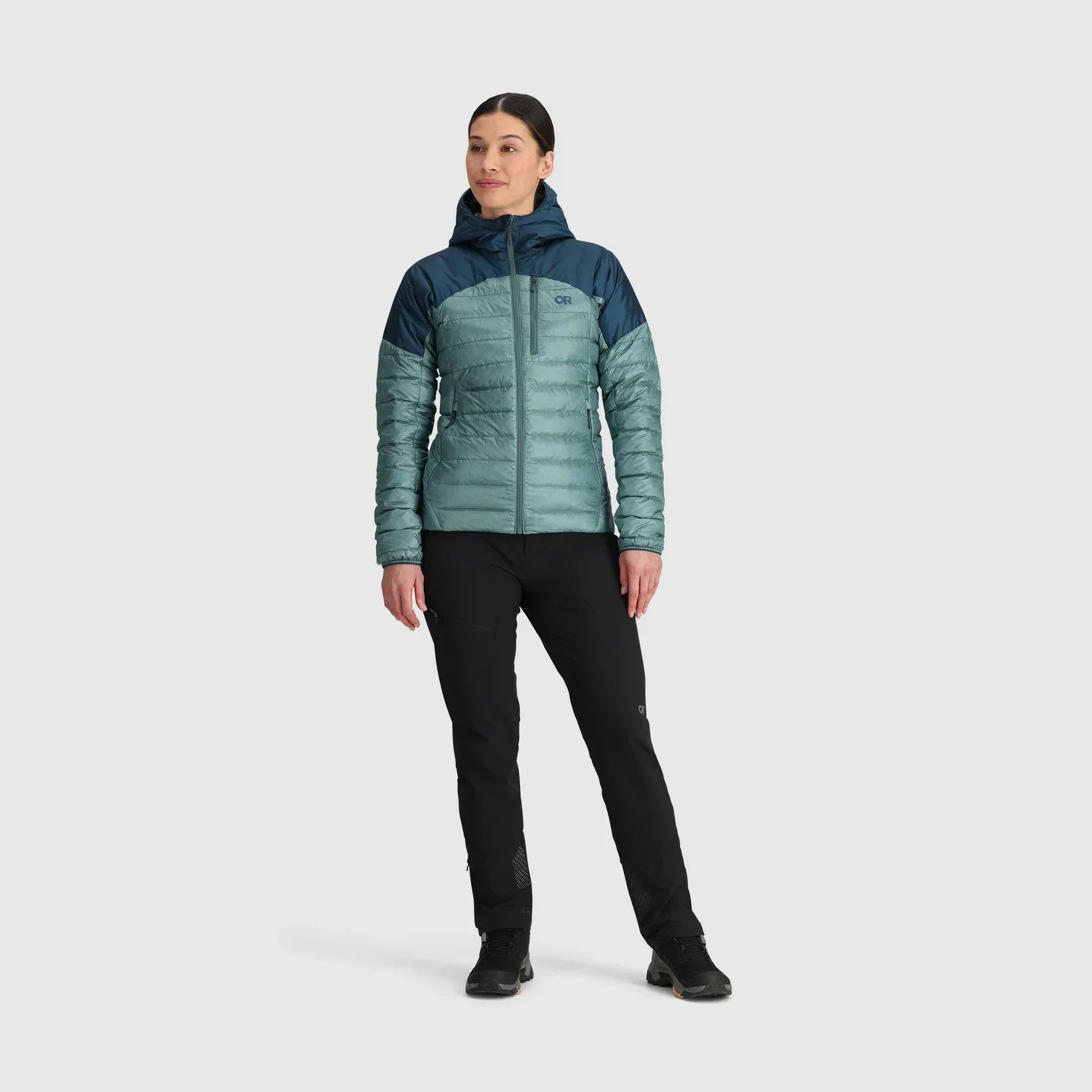 Outdoor Research Women's Helium Down Hoodie - Neptune Harbour 2