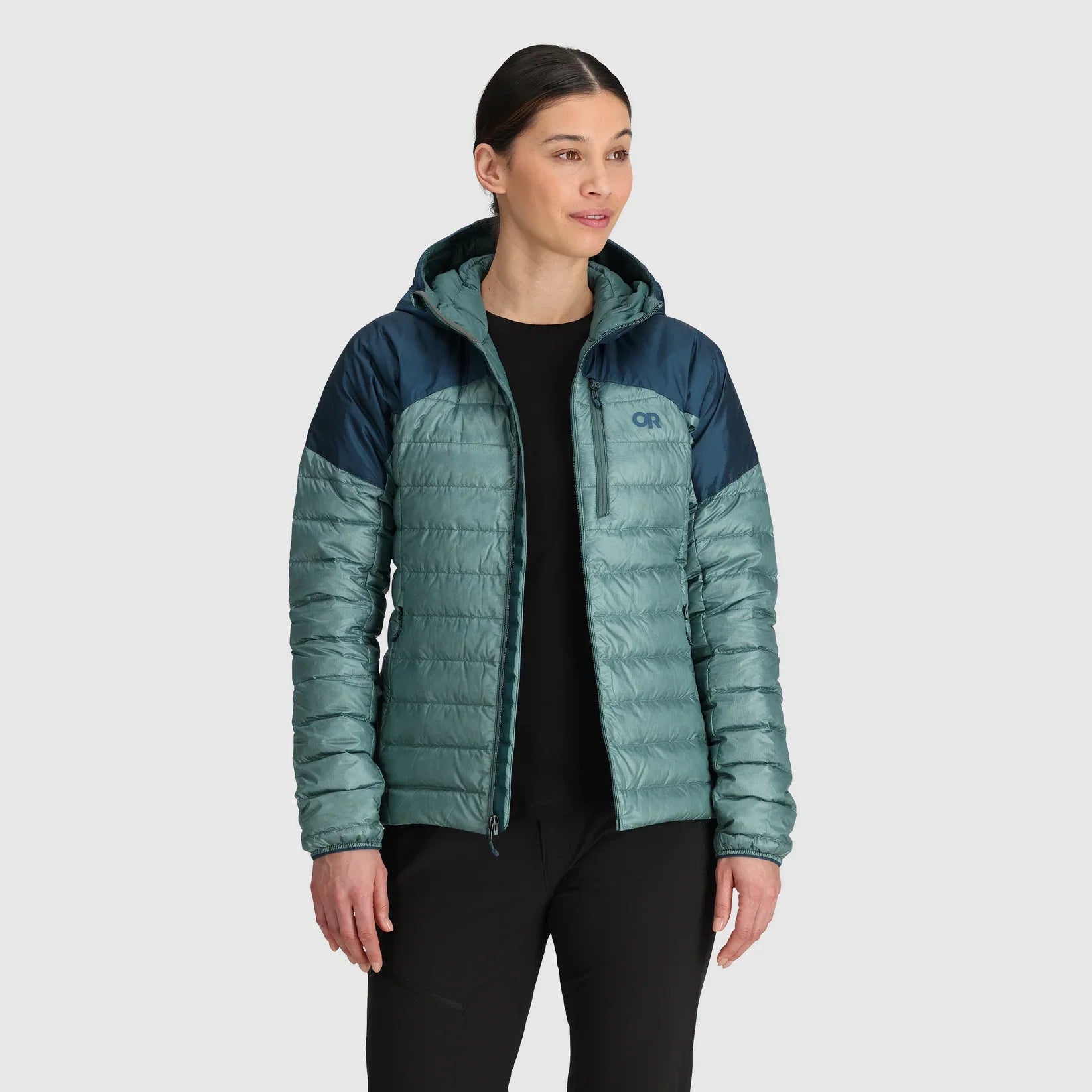 Outdoor Research Women's Helium Down Hoodie - Neptune Harbour 3