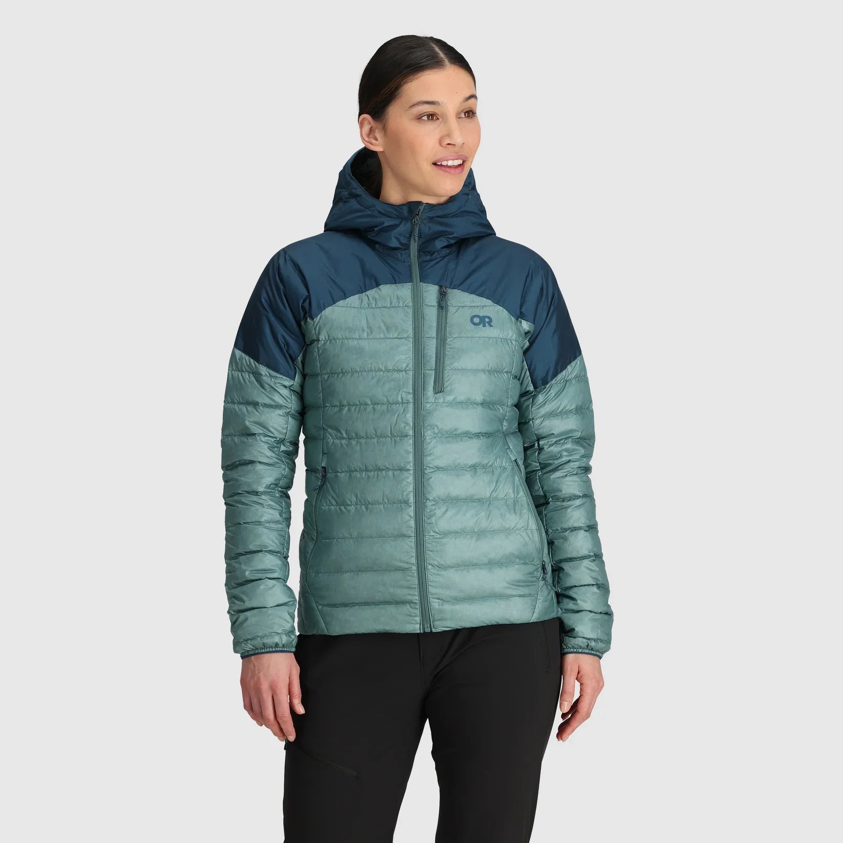 Outdoor Research Women's Helium Down Hoodie - Neptune Harbour 6