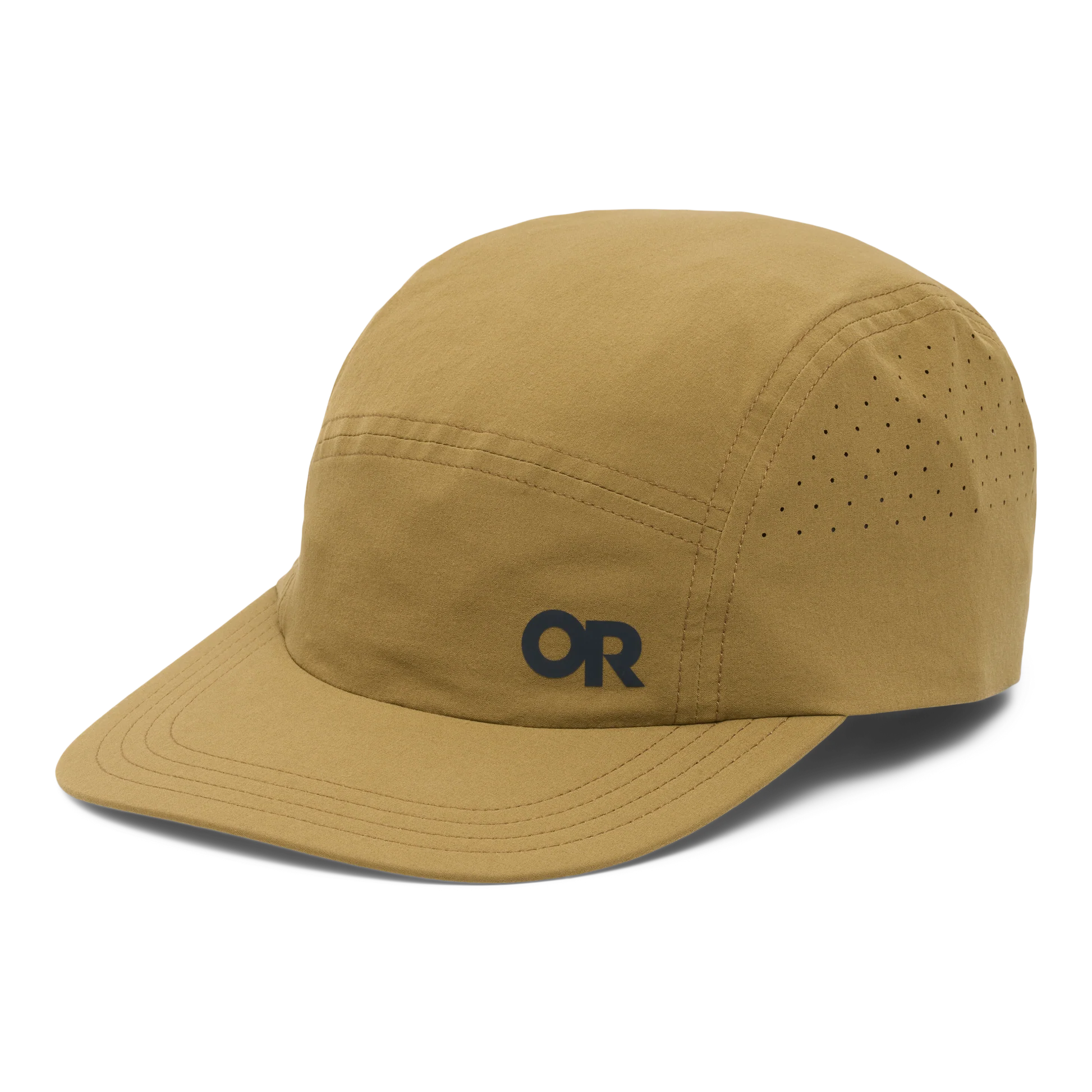 Tan Outdoor Research Hiking cap with a logo on a white background