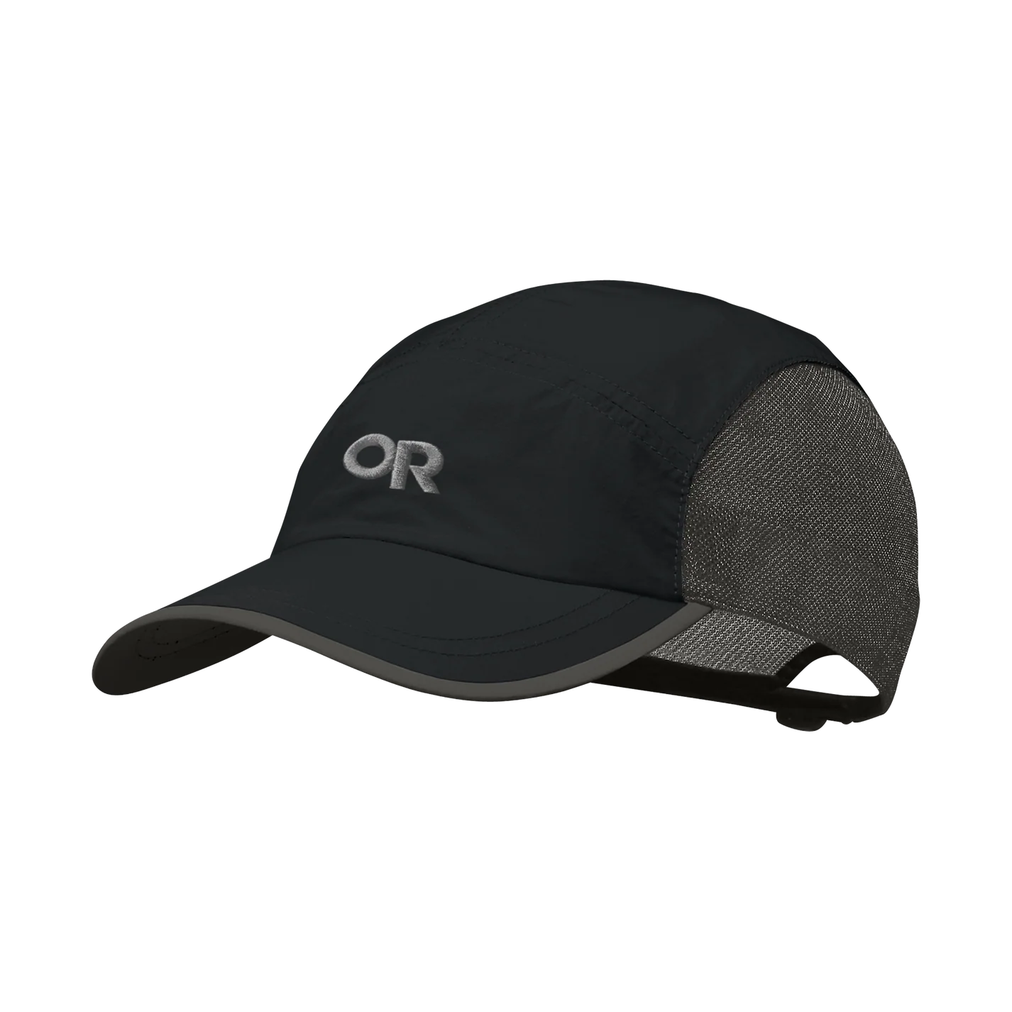 Black cap with mesh side on a white background