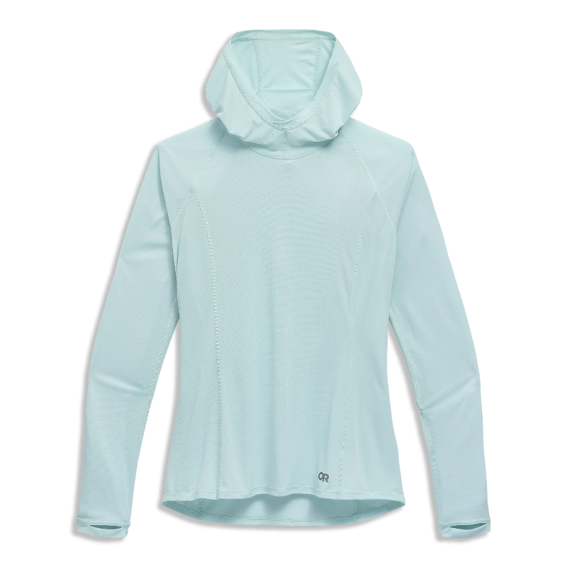Light blue hoodie on a white background