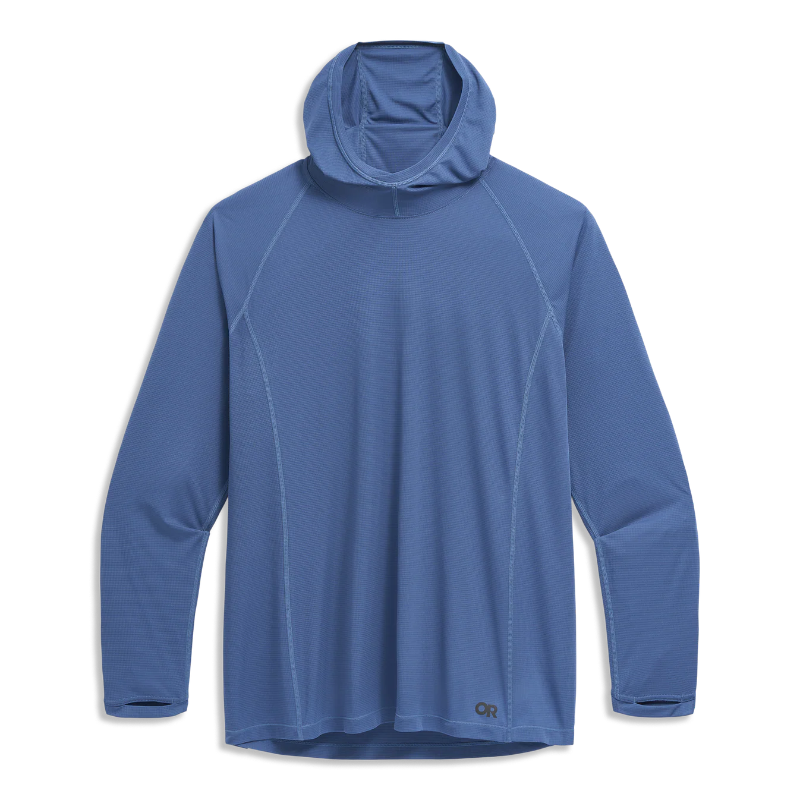 Blue sun hoodie on a white background
