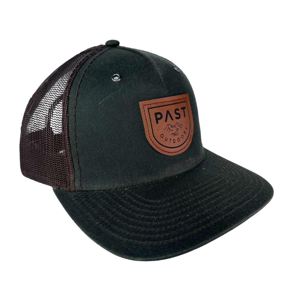 PAST Outdoors Originals 112 Hawthorne Trucker Hat - Dark Olive Coffee 4