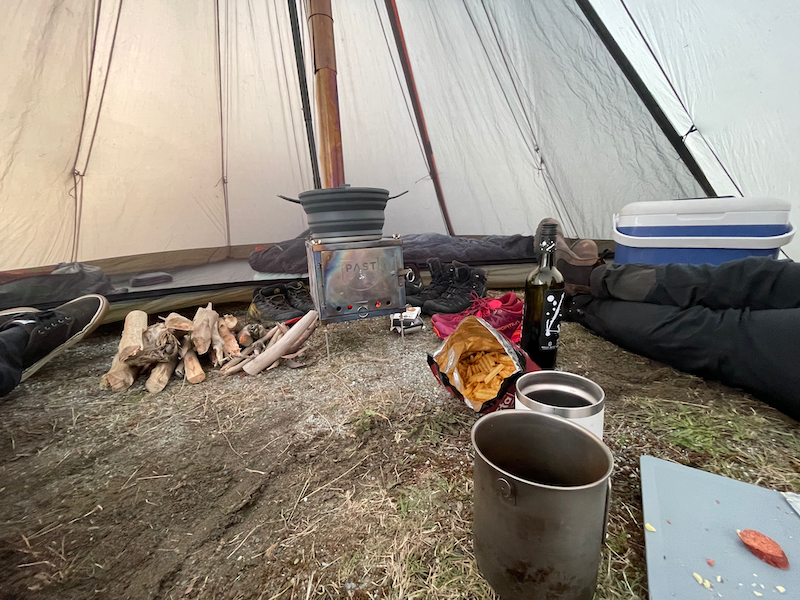PAST Outdoors Originals UL6T Tipi Half Liner Mesh Nest 4