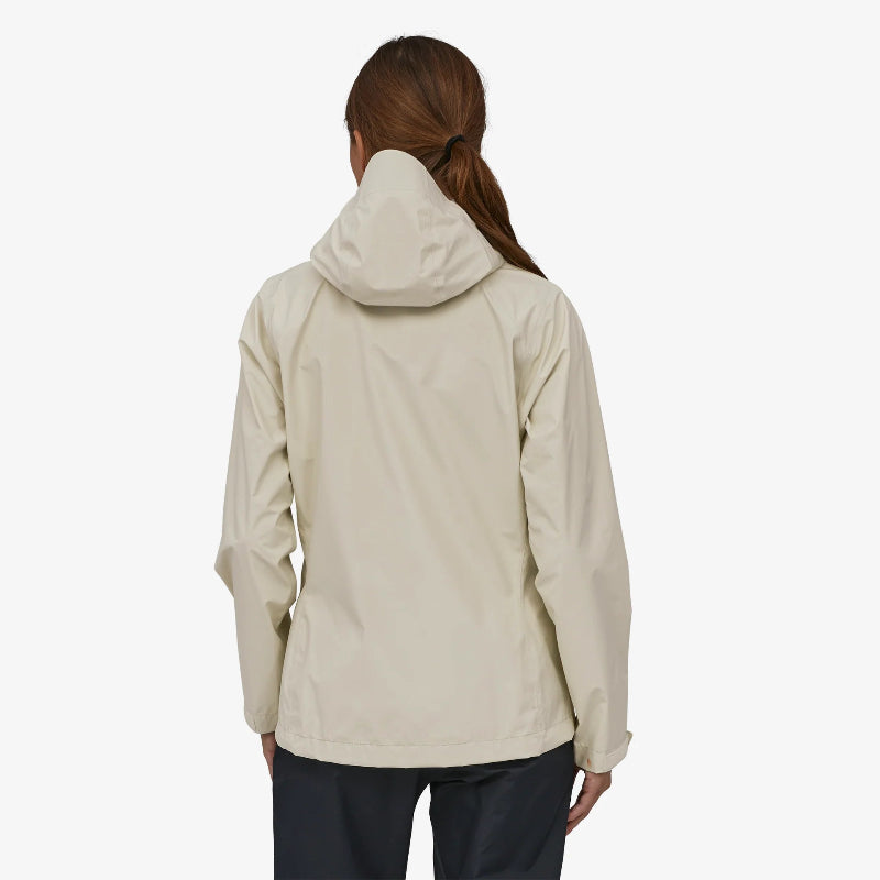 The back of the Patagonia Women's Torrentshell 3L Rain Jacket