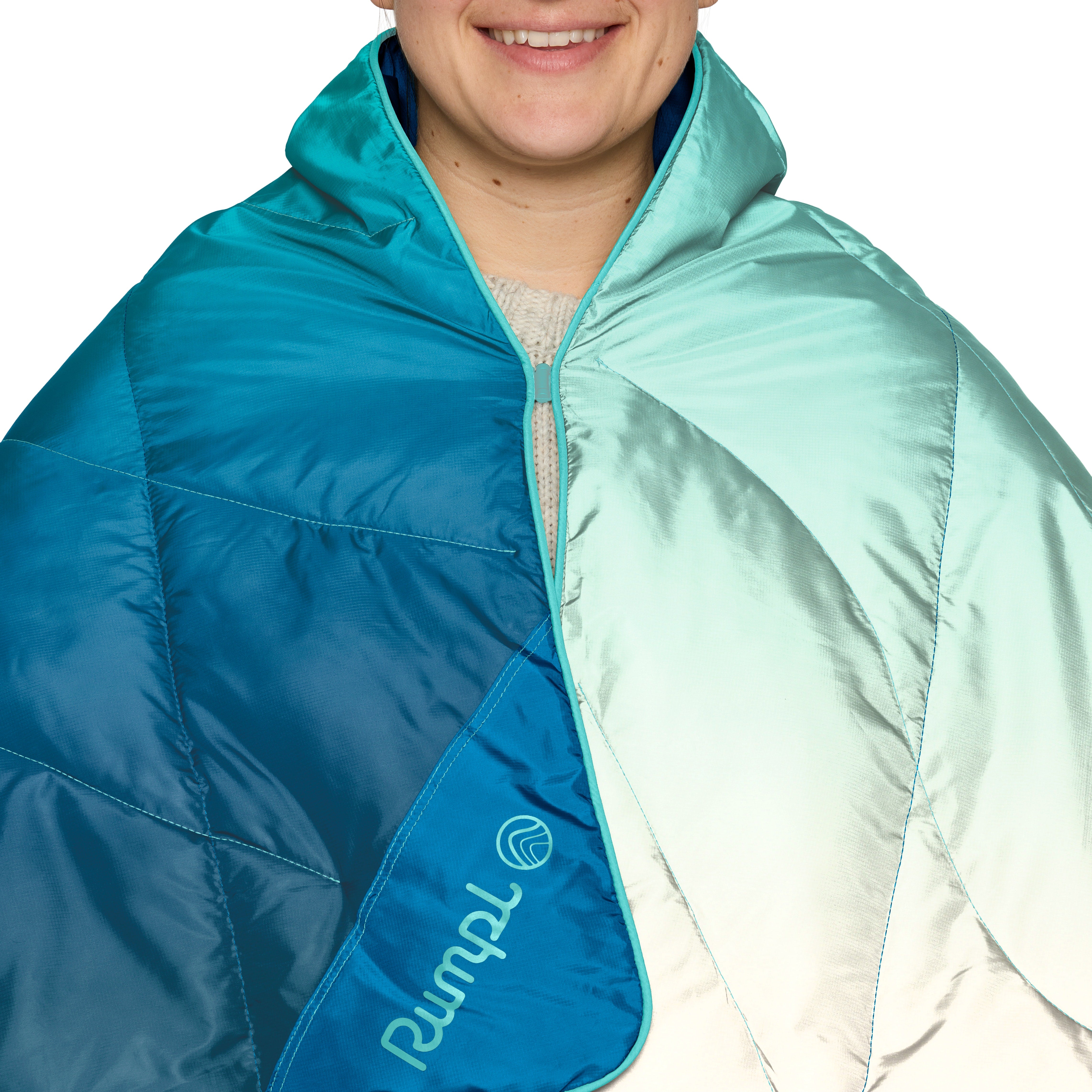 Rumpl Puffy Travel Blanket - Deep Foam Fade