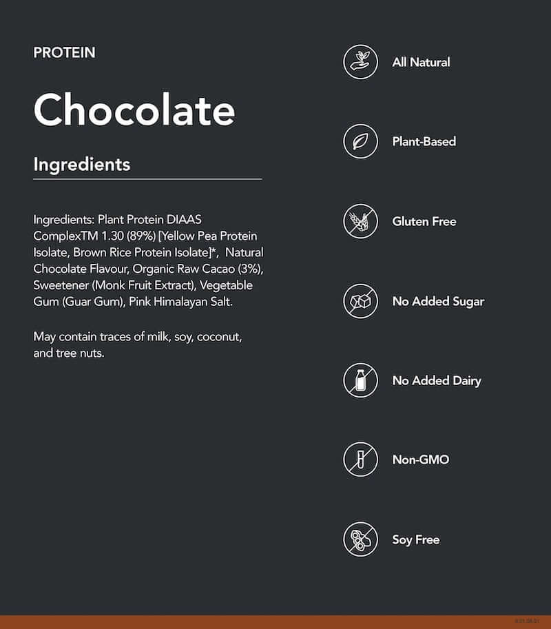 Radix Nutrition Protein Powder DIAAS 1.30 - Chocolate Ingredients 8