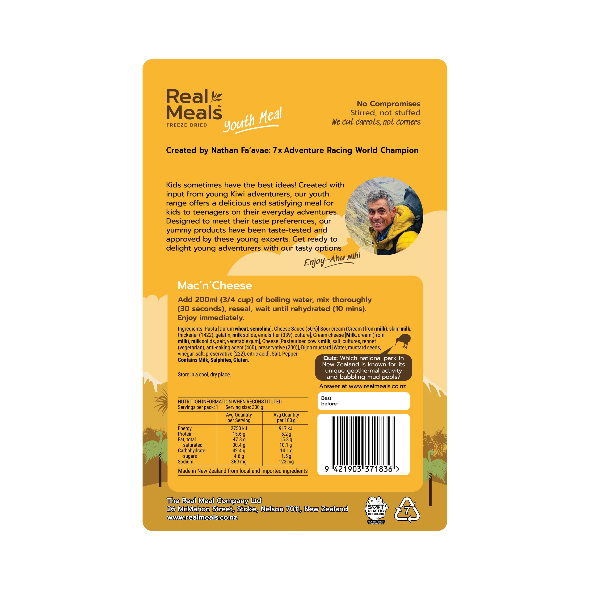 Real Meals Mac and Cheese Freeze Dried Meal