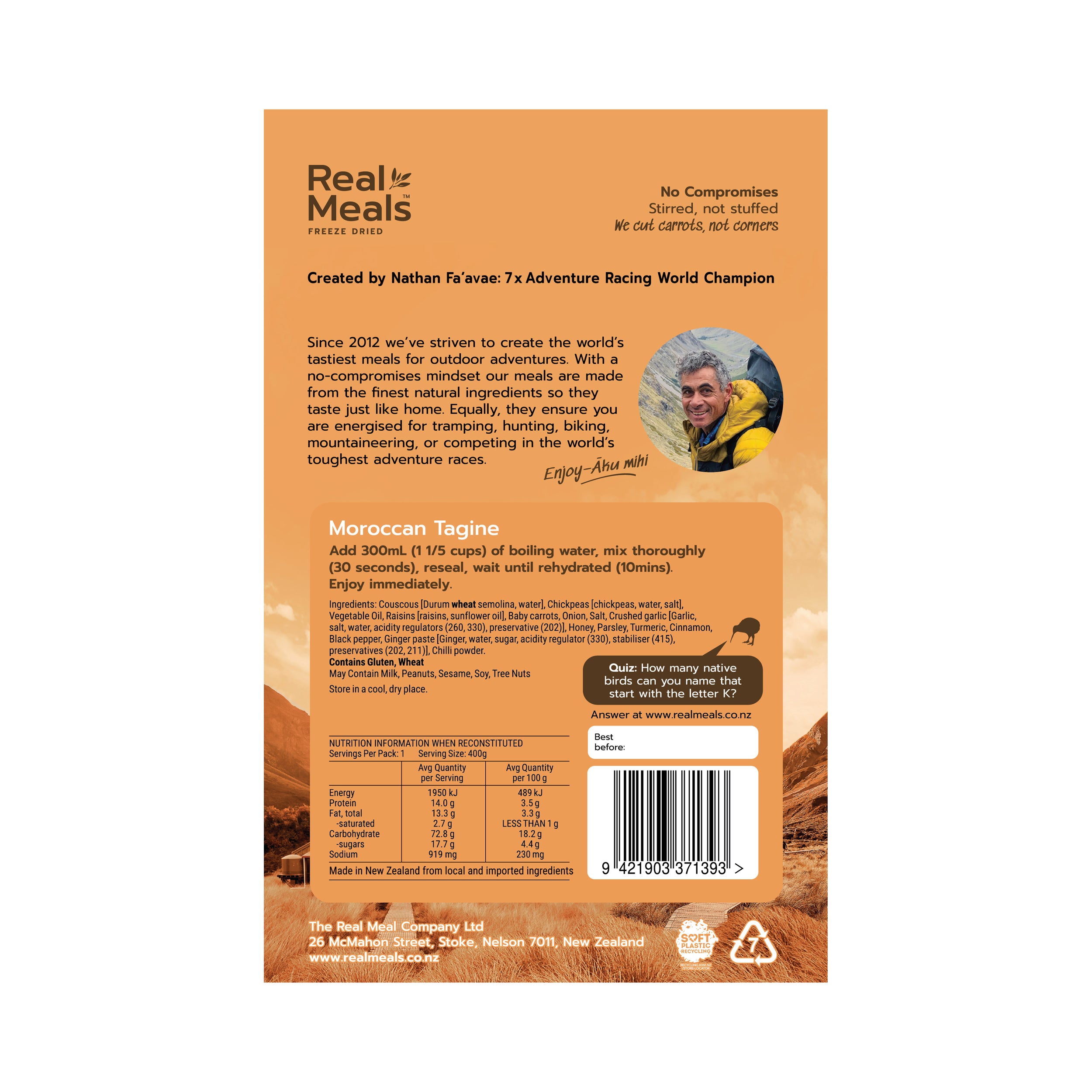 Real Meals Moroccan Tagine Freeze Dried Meal