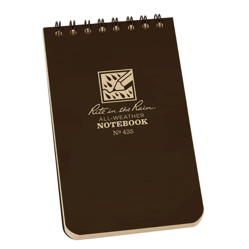 Rite in the rain all weather waterproof notebook brown