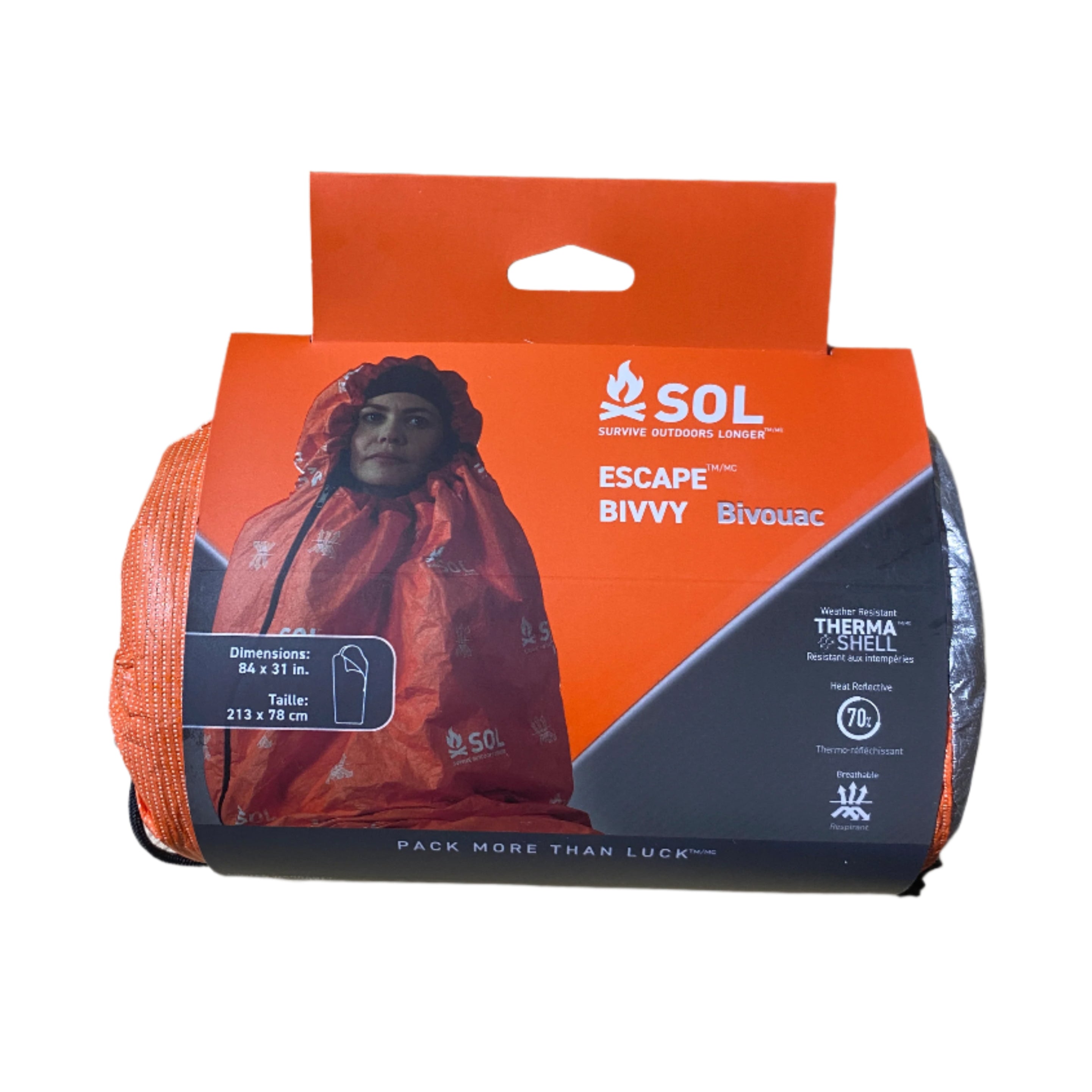 SOL Escape Bivvy packaging