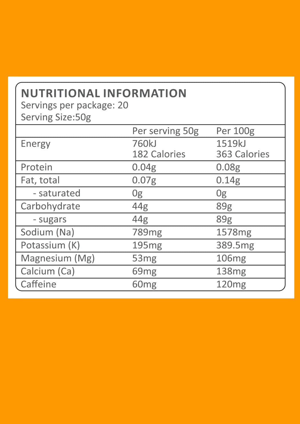Trail Brew (1kg) Energy + Electrolytes
